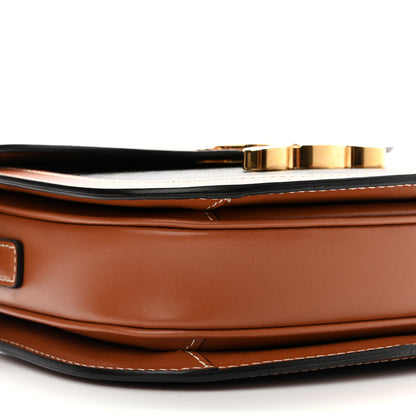 Celine Canvas Calfskin Triomphe Teen Besace Tan 9 of 10