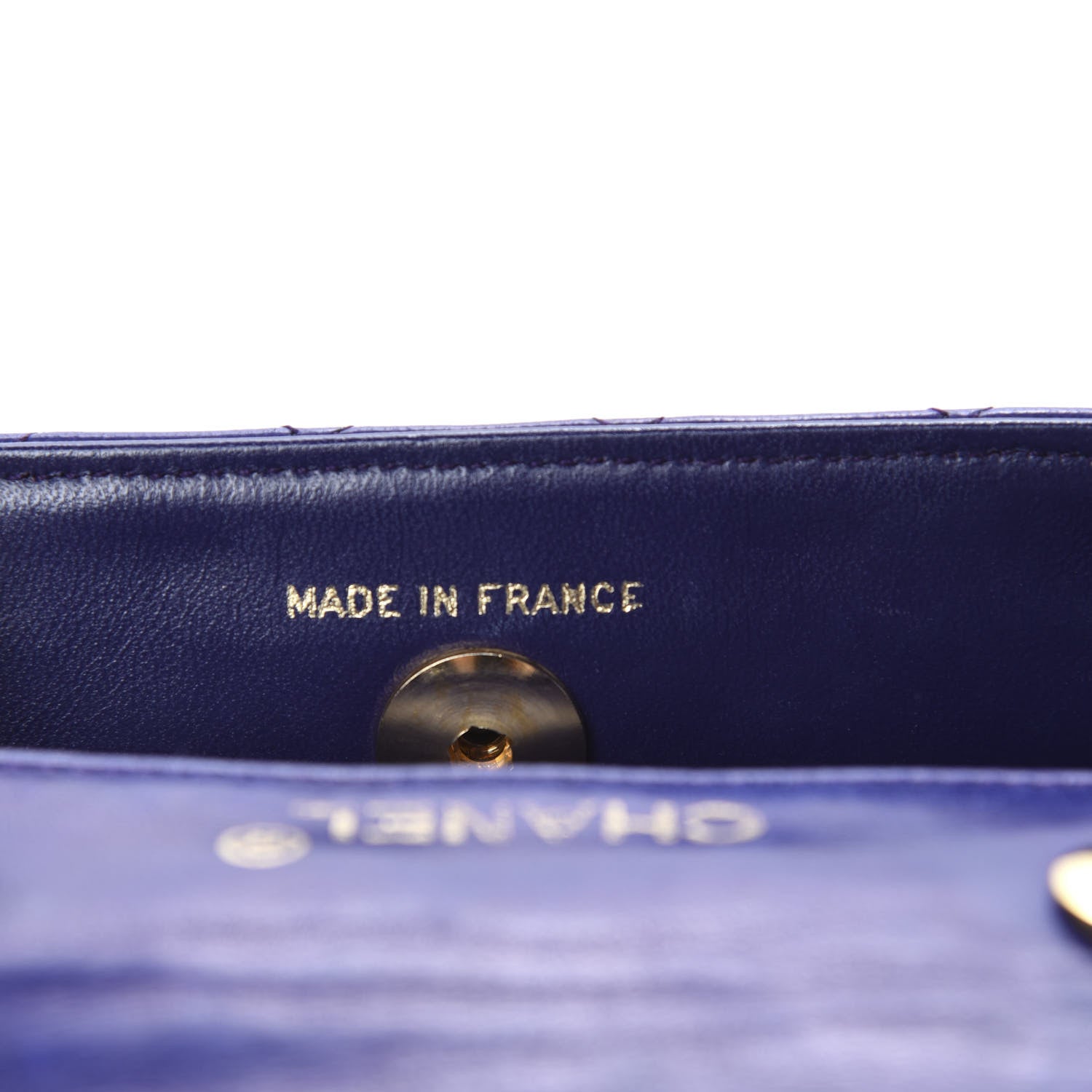 Chanel Lambskin Quilted Extra Mini Flap Dark Purple 10 of 12