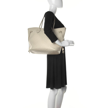 Louis Vuitton Empreinte Monogram Giant Neverfull MM Cream 2 of 11
