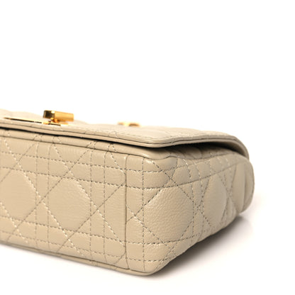 Christian Dior Grained Calfskin Cannage Small Caro Bag Beige 9 of 9