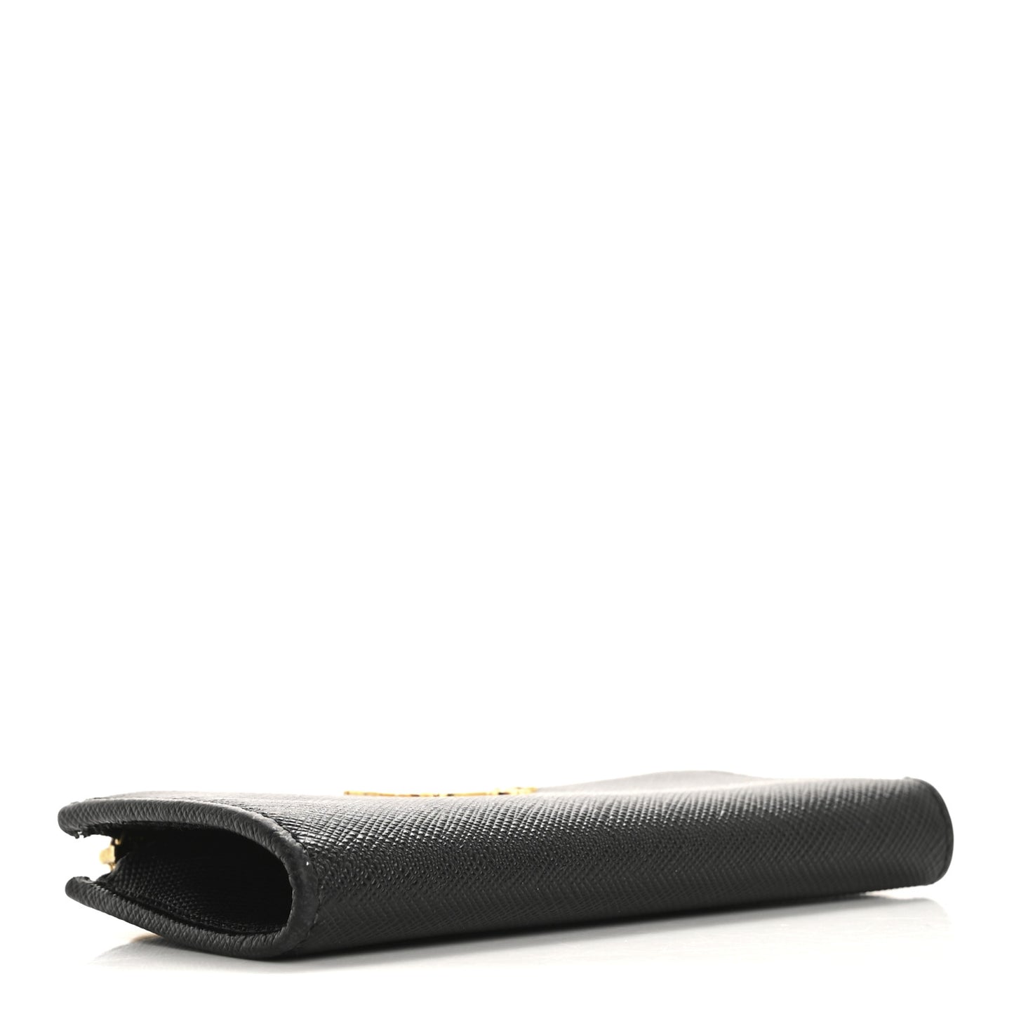 Saffiano Metal Zip Around Key Holder Black