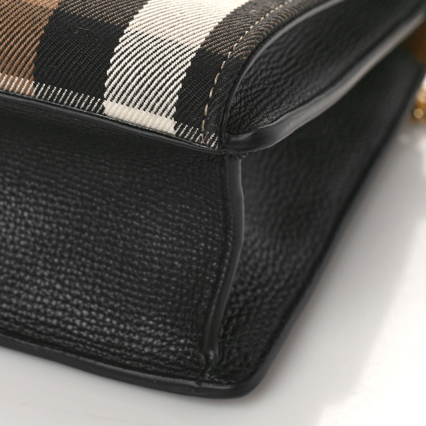 Derby Calfskin House Check Small Macken Crossbody Bag Black