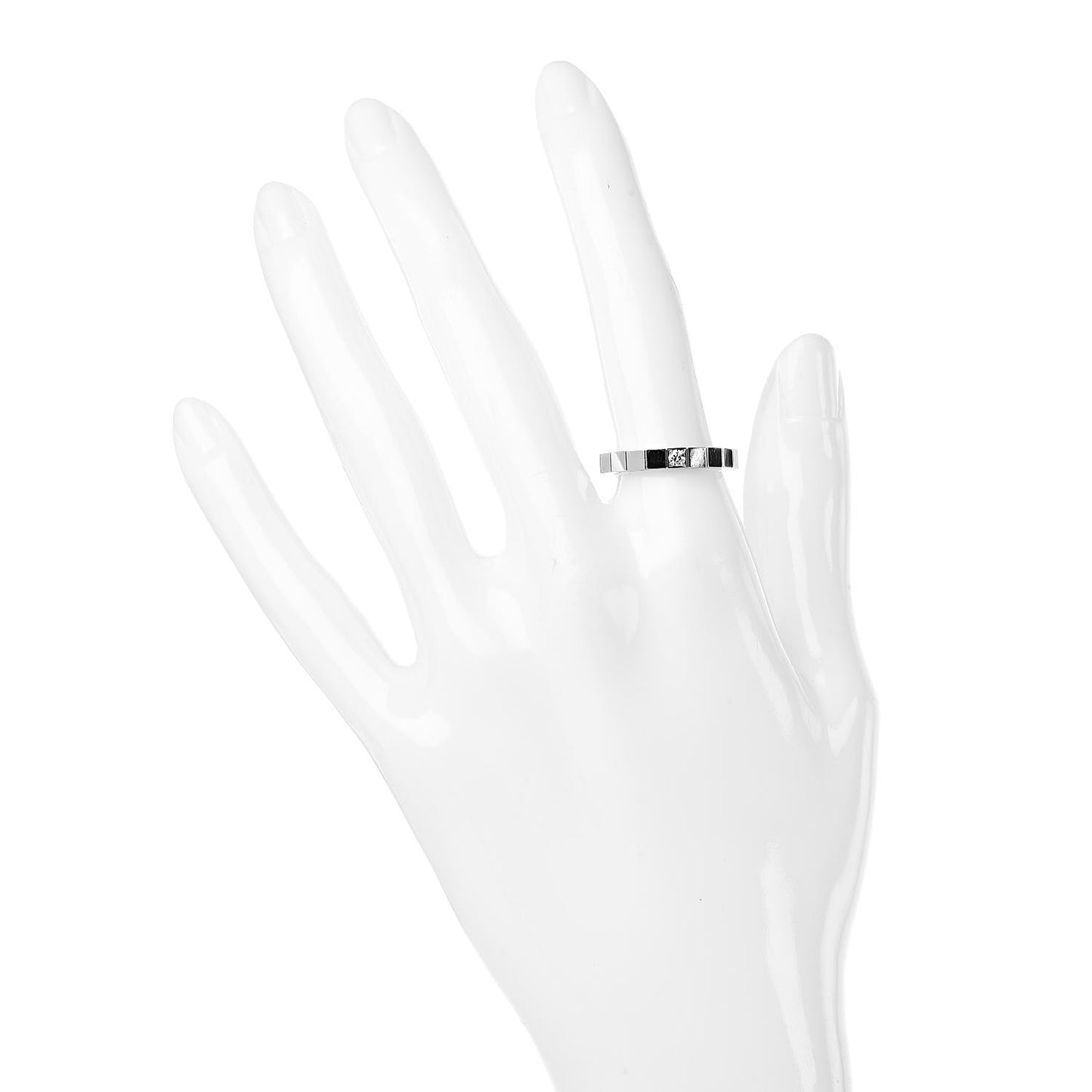 18K White Gold Diamond Lanieres Ring 53 6.25