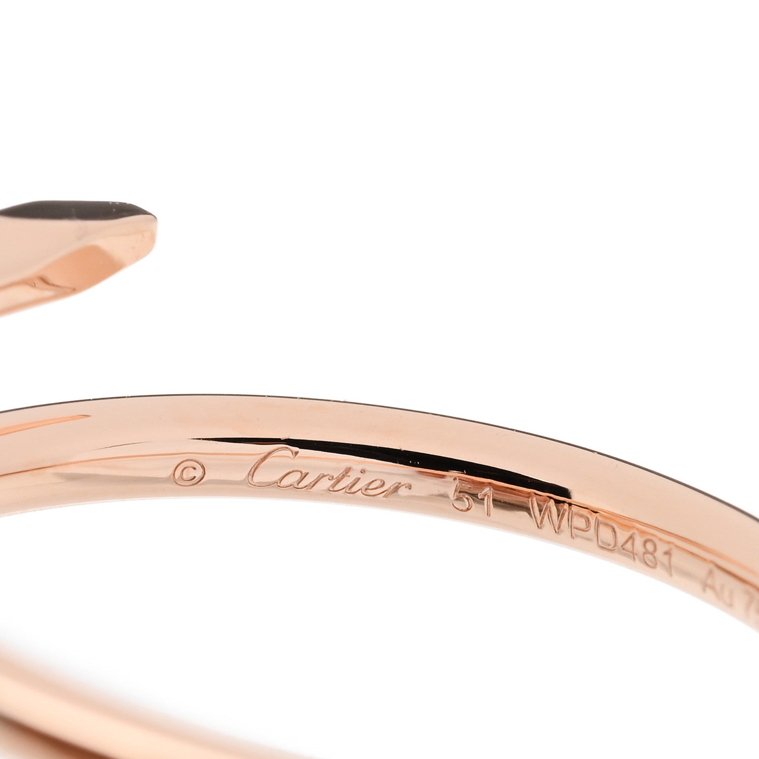 Cartier 18K Pink Gold Small Juste Un Clou Ring 51 5.75 4 of 5