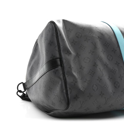 Louis Vuitton Reverse Monogram Eclipse Keepall Bandouliere 55 Turquoise 6 of 9