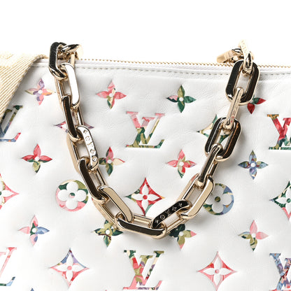 Louis Vuitton Lambskin Embossed Monogram LV Garden Coussin PM Cream 7 of 9