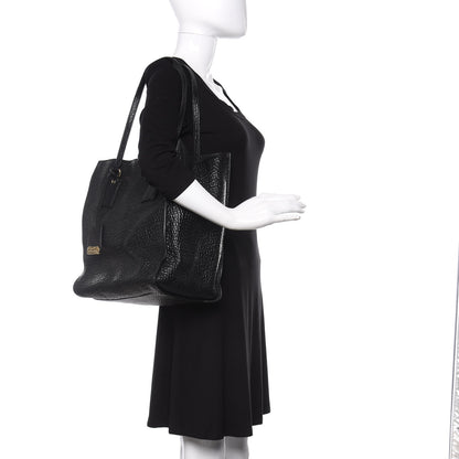 Burberry Signature Grain Medium Woodbury Tote Black 2 of 9