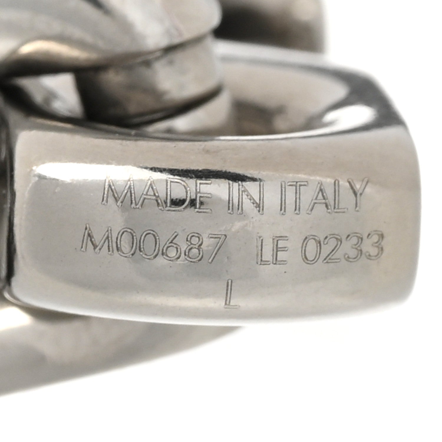 Louis Vuitton Metal Monogram Chain Bracelet Silver Black 5 of 6
