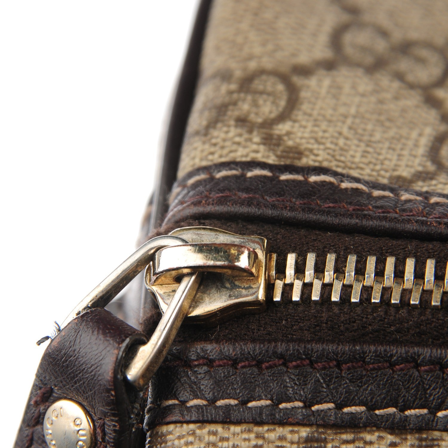 Gucci GG Plus Monogram Web Medium Joy Boston Dark Brown 10 of 12