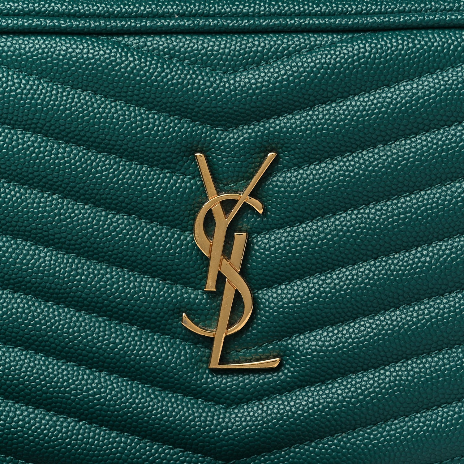 Saint Laurent Grain De Poudre Matelasse Monogram Mini Lou Camera Bag Brilliant Grass 8 of 10