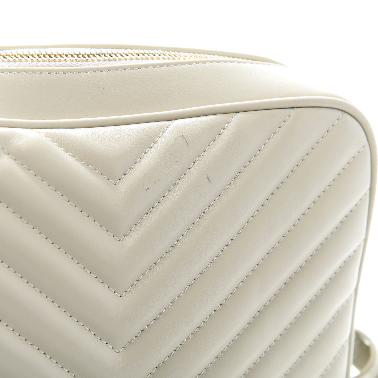 Saint Laurent Calfskin Matelasse Monogram Lou Camera Bag Crema Soft 10 of 12