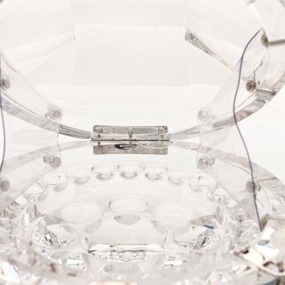 Chanel Transparent Lucite Round CC Minaudiere Clutch White 5 of 10