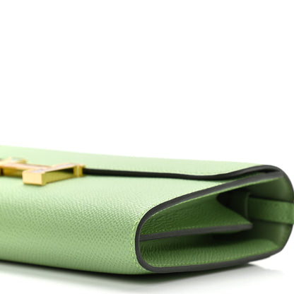 Hermes Epsom Alligator Lizard Constance Wallet To Go Vert Criquet Cactus Beige Sable Ombre 8 of 10