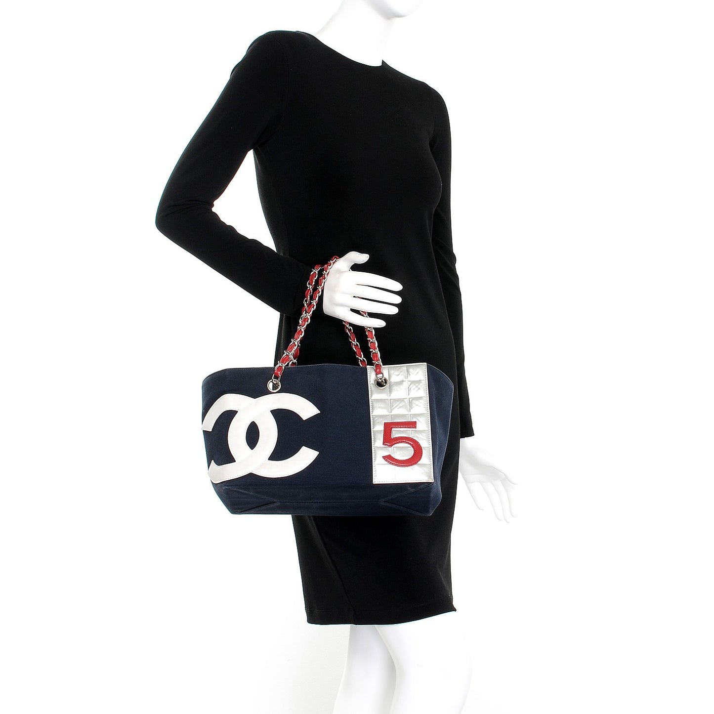 Canvas Foil Quilted N°5 Shopping Tote