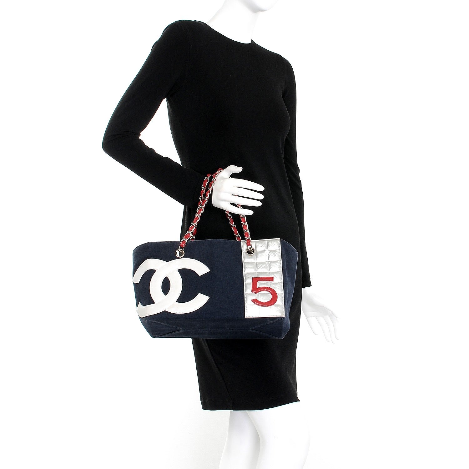 Chanel Canvas Foil Quilted N°5 Shopping Tote 2 of 12
