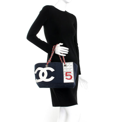 Chanel Canvas Foil Quilted N°5 Shopping Tote 2 of 12