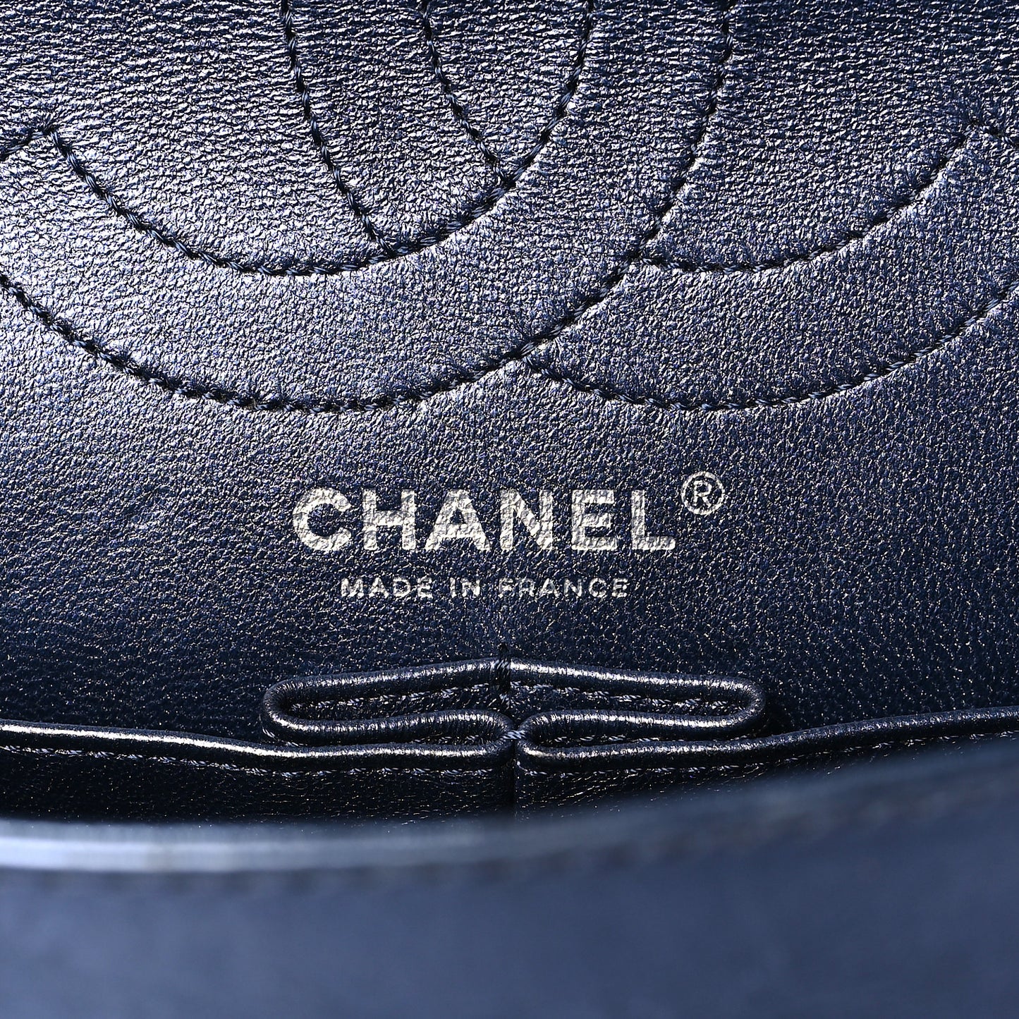 Metallic Aged Calfskin Quilted 2.55 Reissue 226 Flap Dark Navy Blue