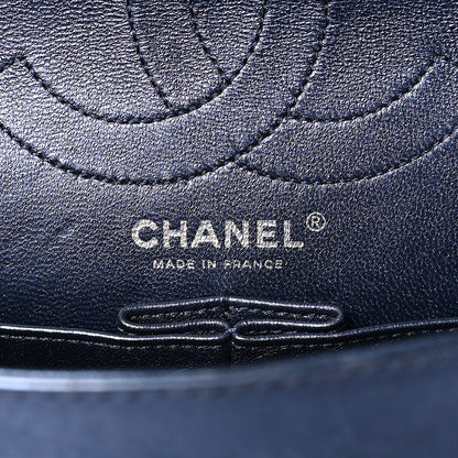 Chanel Metallic Aged Calfskin Quilted 2.55 Reissue 226 Flap Dark Navy Blue 6 of 9