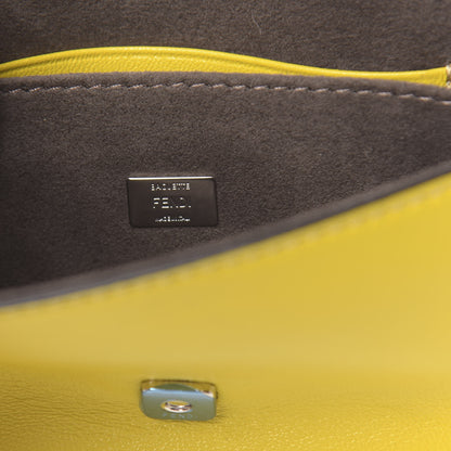 Fendi Nappa Rabbit Fox Fur Micro Buggie Baguette Lime Rosa 6 of 10
