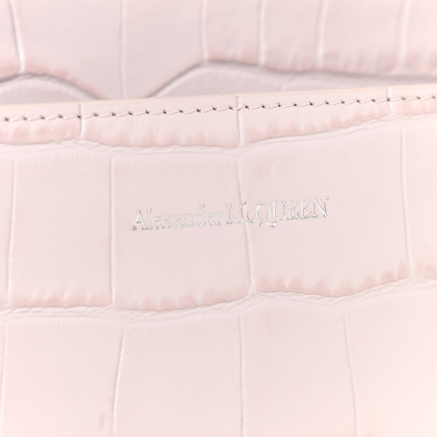 Shiny Crocodile Embossed Jeweled Satchel Pink