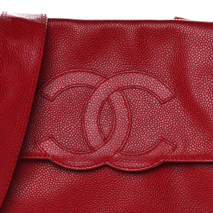 Chanel Caviar CC Shoulder Bag Red 6 of 9