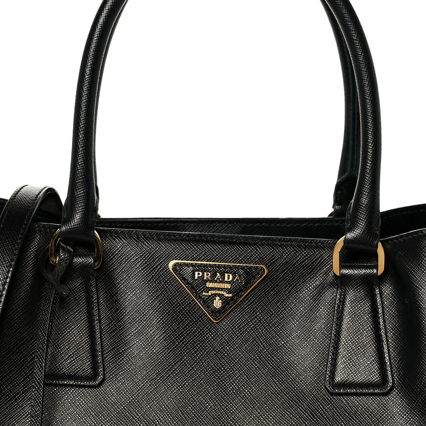 Saffiano Lux Medium Tote Black