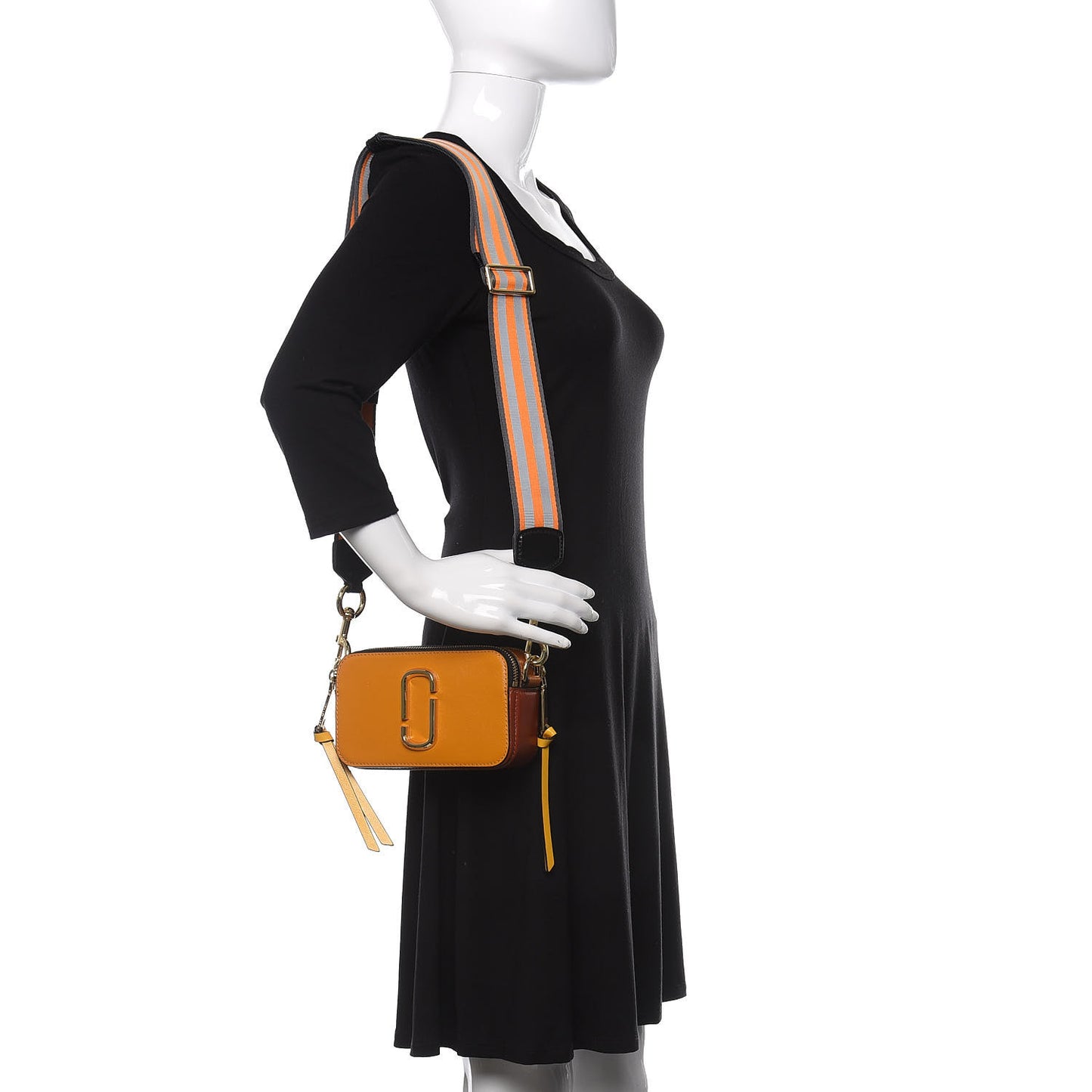 Saffiano Small Snapshot Camera Bag Yellow Multi