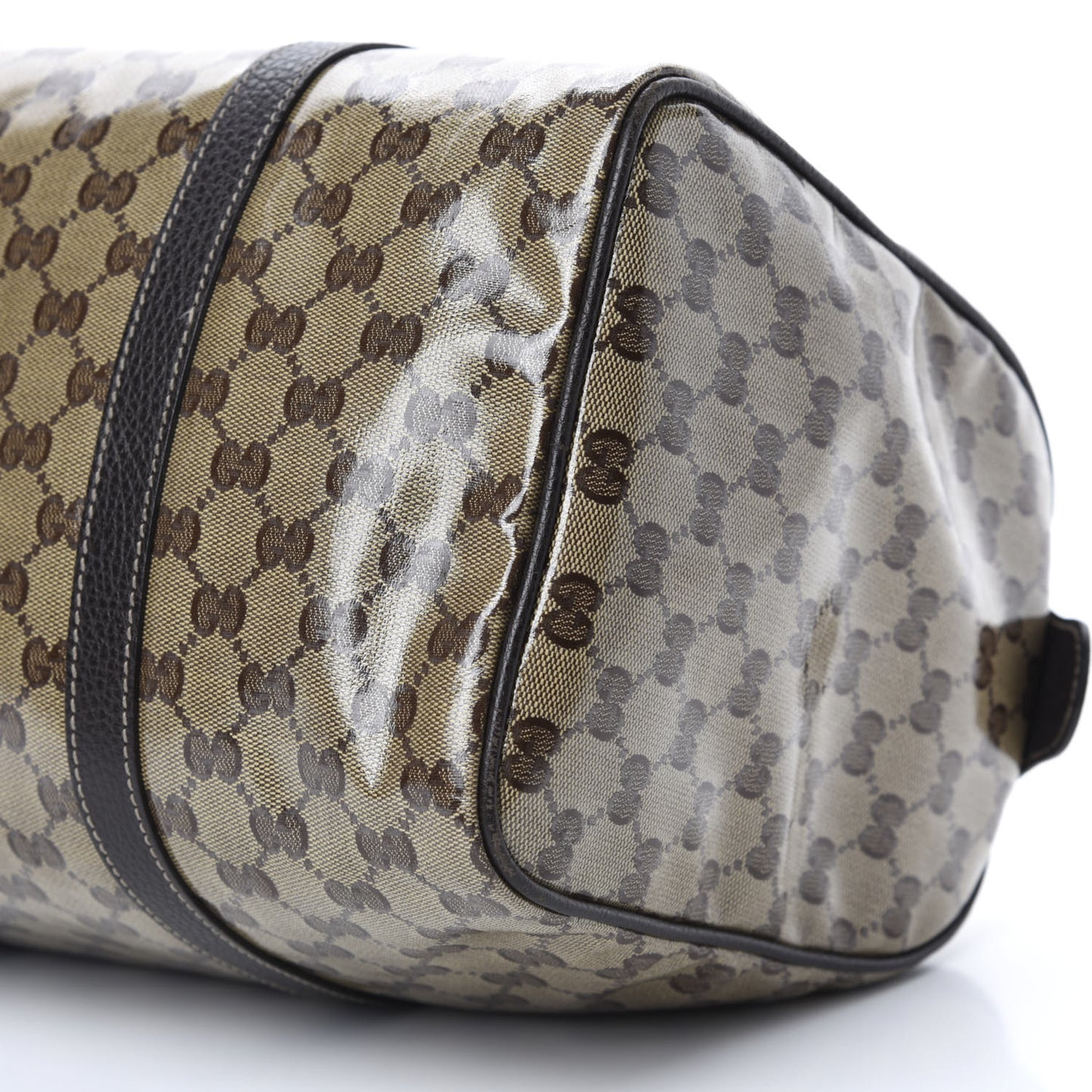 Crystal Monogram Medium Joy Boston Dark Brown