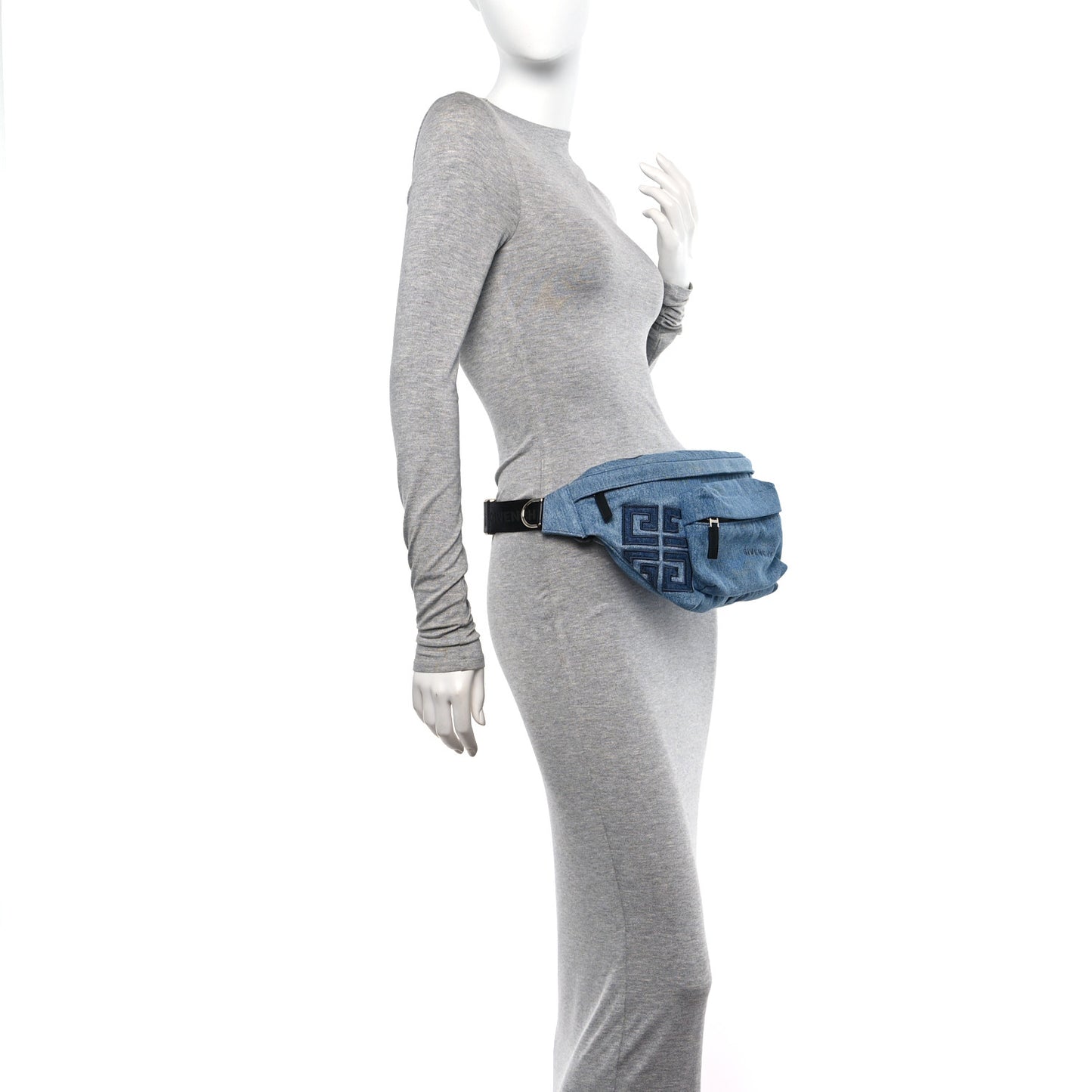 Essential U Denim Belt Bag Light Blue