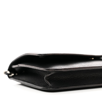 Chanel Calfskin Camellia Wallet on Chain WOC Black 10 of 14