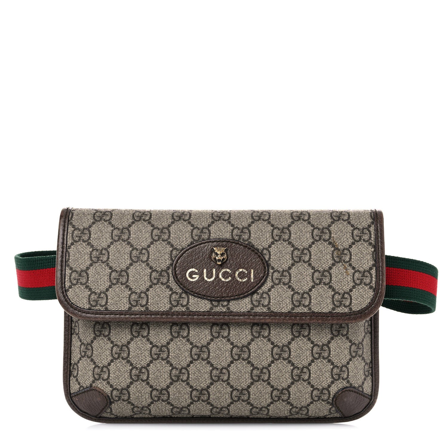 Gucci GG Supreme Monogram Neo Vintage Web Belt Bag Brown 1 of 19