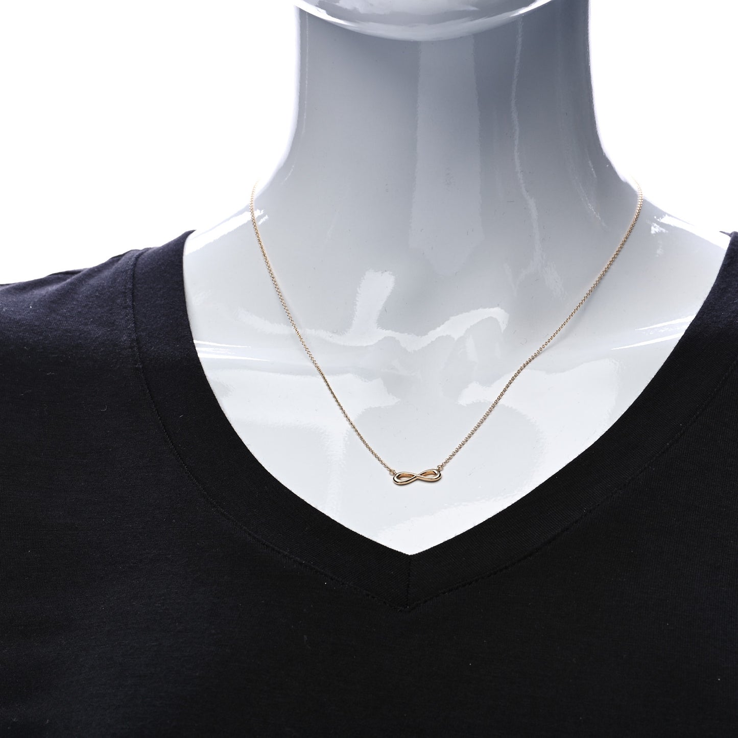 18K Yellow Gold Infinity Pendant Necklace