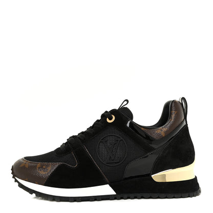 Louis Vuitton Suede Monogram Run Away Sneakers 38 Black 1 of 13