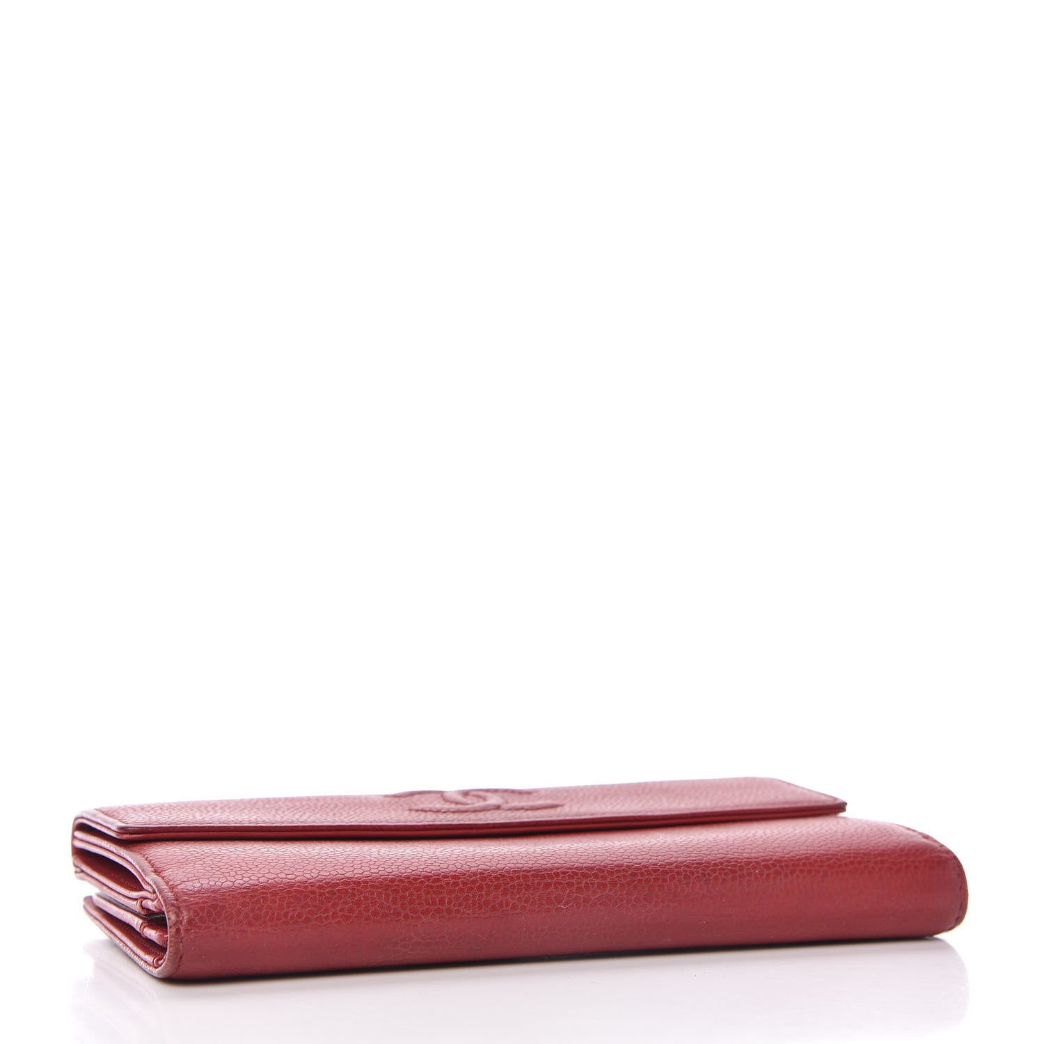 Chanel Caviar CC Long Flap French Wallet Red 4 of 12