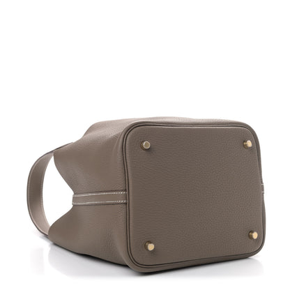Hermes Taurillon Clemence Picotin Lock 22 MM Etoupe 3 of 4