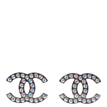Chanel Iridescent Crystal CC Earrings Multicolor 1 of 5