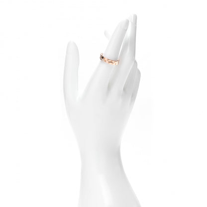 Cartier 18K Pink Gold Diamond Maillon Panthere 2 Half Rows Ring 53 6.5 2 of 5
