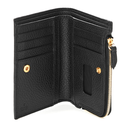 Gucci Dollar Calfskin GG Marmont Zipped Wallet Black 5 of 11