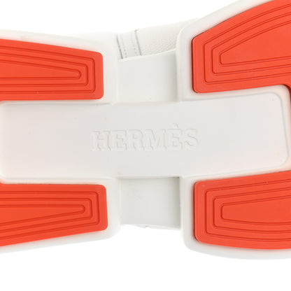 Hermes Mesh Calfskin Womens Giga Sneakers 38 White 6 of 11