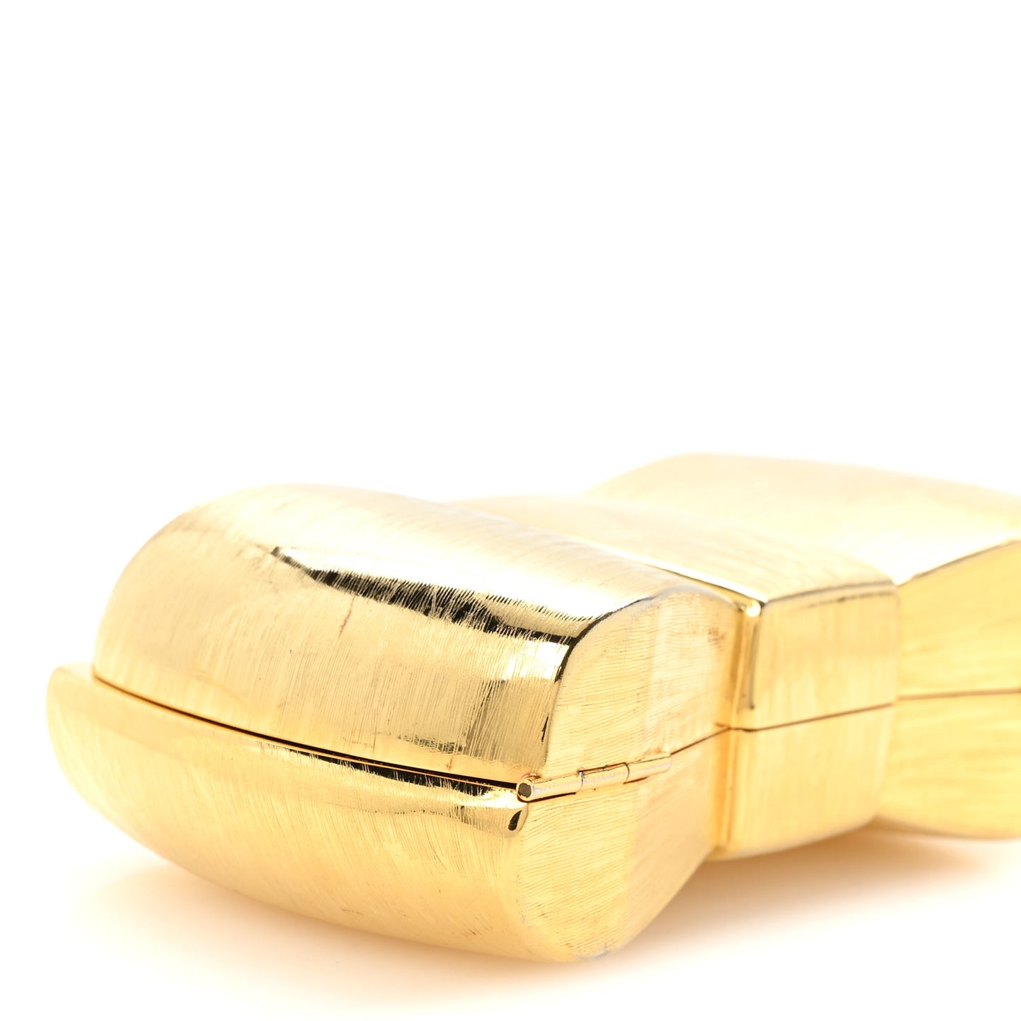 Crystal Bow Minaudiere Clutch Gold