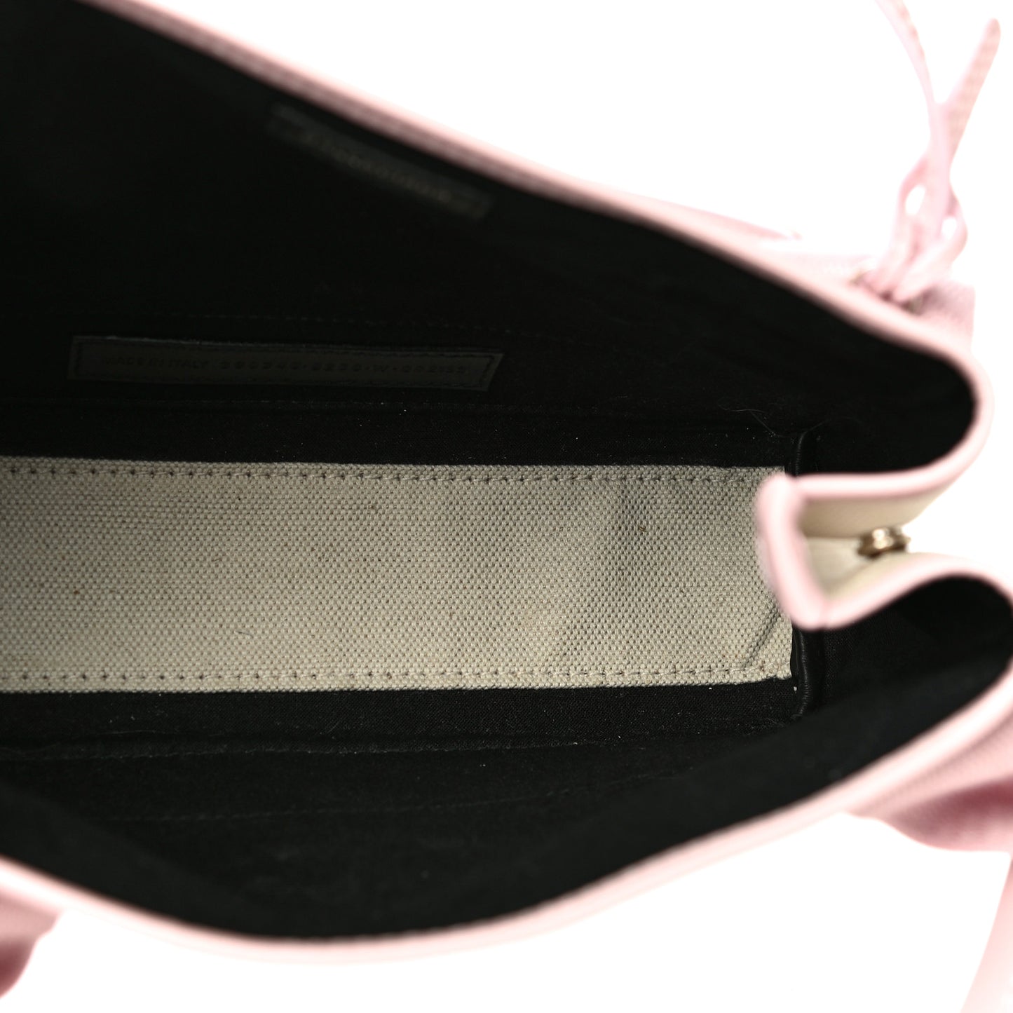 Cotton Canvas Satin Calfskin Navy Cabas XS Natural Pink