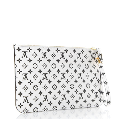 Louis Vuitton Monogram Giant Neverfull MM GM Pochette White 3 of 6