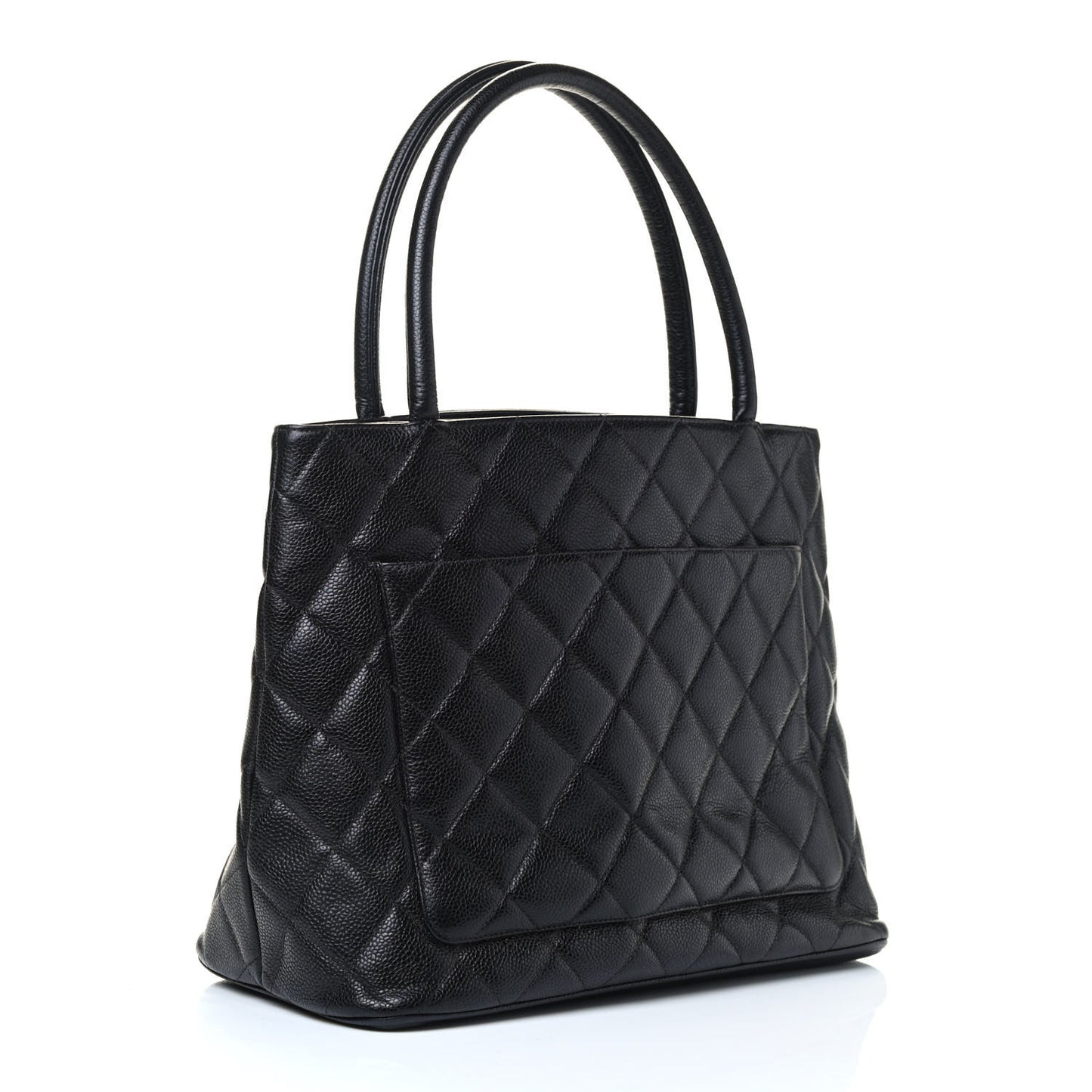 Caviar Quilted Medallion Tote Black
