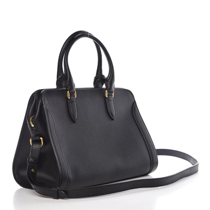 Alexander McQueen Pebbled Calfskin Padlock Pocket Tote Black 4 of 10