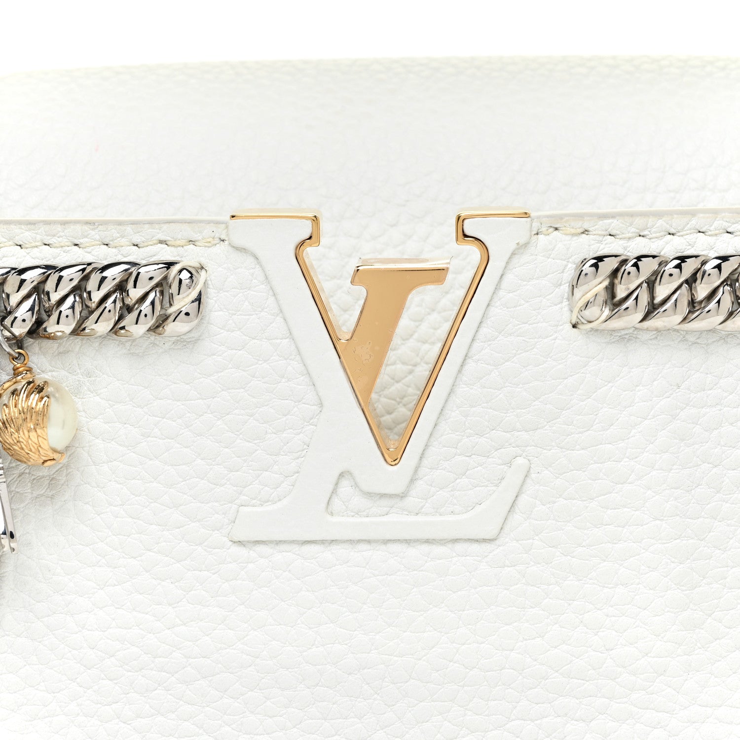 Louis Vuitton Taurillon Capucines BB White 8 of 11