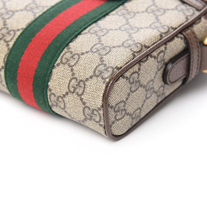 Gucci GG Supreme Monogram Web Mini Ophidia Messenger Brown 8 of 9
