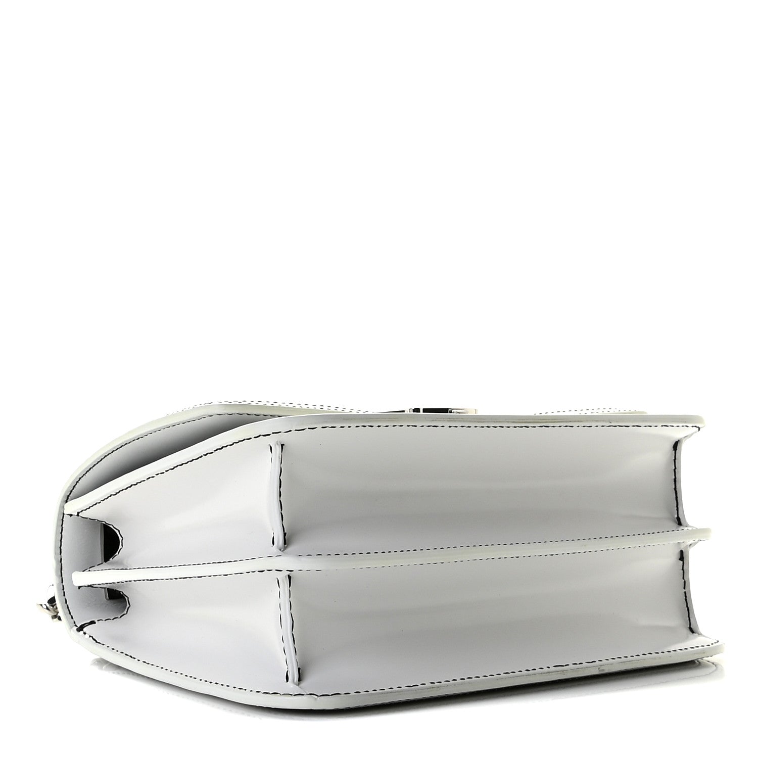 Burberry Calfskin Monogram Embossed Small TB Chain Bag Optic White 4 of 9
