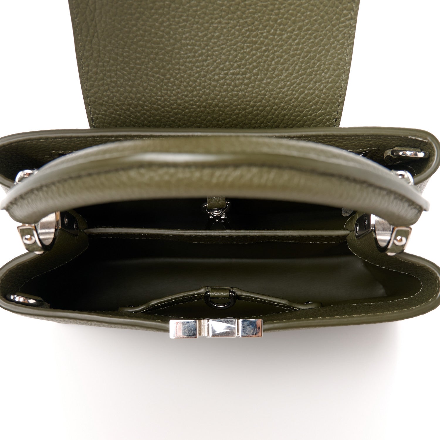 Louis Vuitton Taurillon Capucines BB Khaki 5 of 9