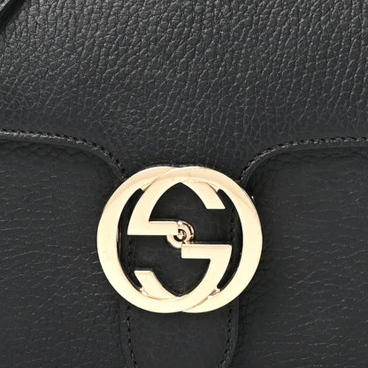 Gucci Dollar Calfskin Small Interlocking G Shoulder Bag Black 9 of 11