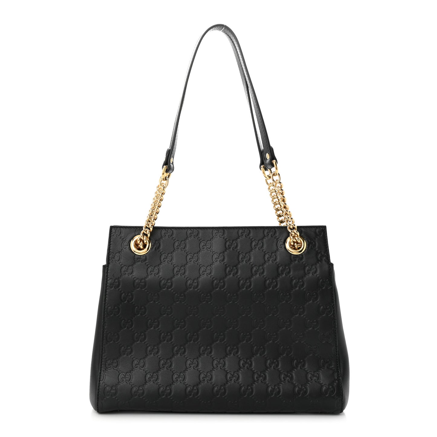 Guccissima Signature Medium Shoulder Tote Bag Black